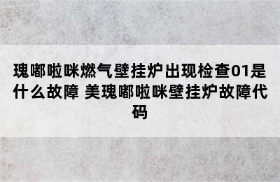 瑰嘟啦咪燃气壁挂炉出现检查01是什么故障 美瑰嘟啦咪壁挂炉故障代码